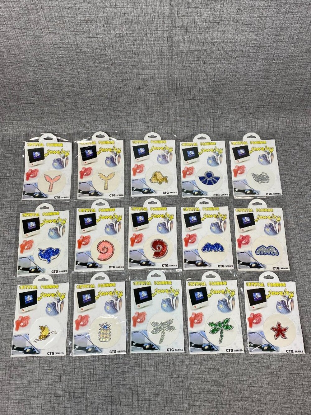 VTG Y2K NOS Crystal Fashion Jewelry Reusable Stickers Tattoo King NEW 15pc Lot F